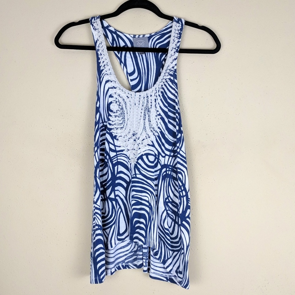 Anthro Vanessa Virginia Embroidered Tank Top XS